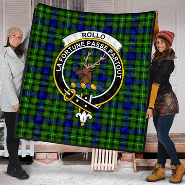 Rollo Modern Tartan Quilt with Family Crest