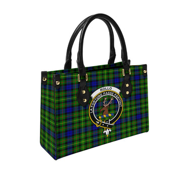 Rollo Modern Tartan Leather Bag with Family Crest