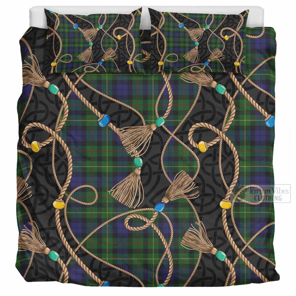 Rollo Scottish Tartan Twisted Ropes Stylized Bedding Set UK Bedding Set UK Super King 104*94 inch - Tartan Vibes Clothing