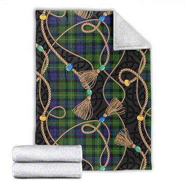 Rollo Scottish Tartan Twisted Ropes Stylized Blanket X-Large 59 x 79 inches 150 x 200 cm - Tartan Vibes Clothing