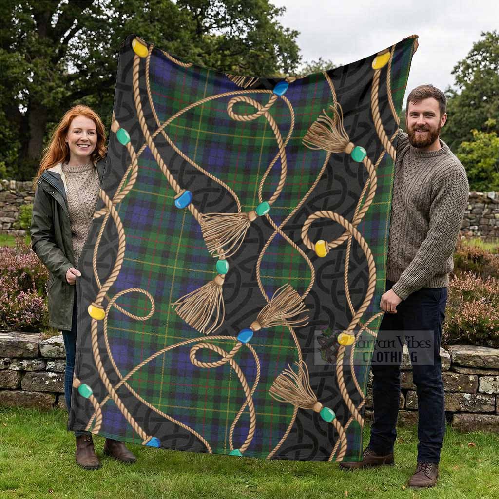 Rollo Scottish Tartan Twisted Ropes Stylized Blanket - Tartan Vibes Clothing