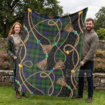 Rollo Scottish Tartan Twisted Ropes Stylized Blanket - Tartan Vibes Clothing