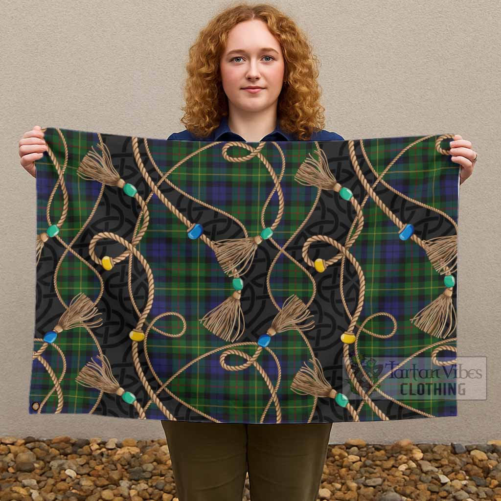 Rollo Scottish Tartan Twisted Ropes Stylized House Flag - Tartan Vibes Clothing