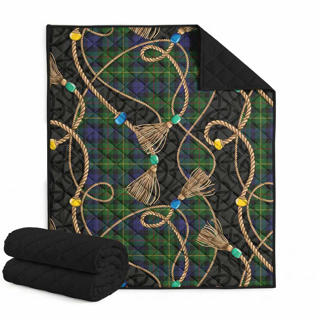 Rollo Scottish Tartan Twisted Ropes Stylized Premium Quilt Super King Quilt 91" x 110" - Tartan Vibes Clothing