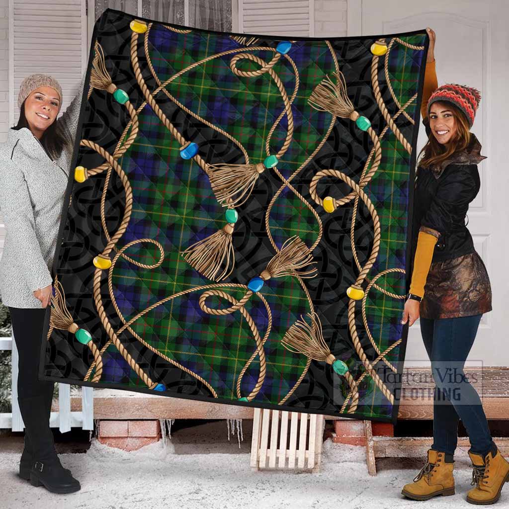 Rollo Scottish Tartan Twisted Ropes Stylized Premium Quilt - Tartan Vibes Clothing