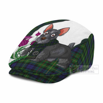 Rollo Scottish Terrier Tartan Flat Cap, Jeff Cap Thistle Heritage Art