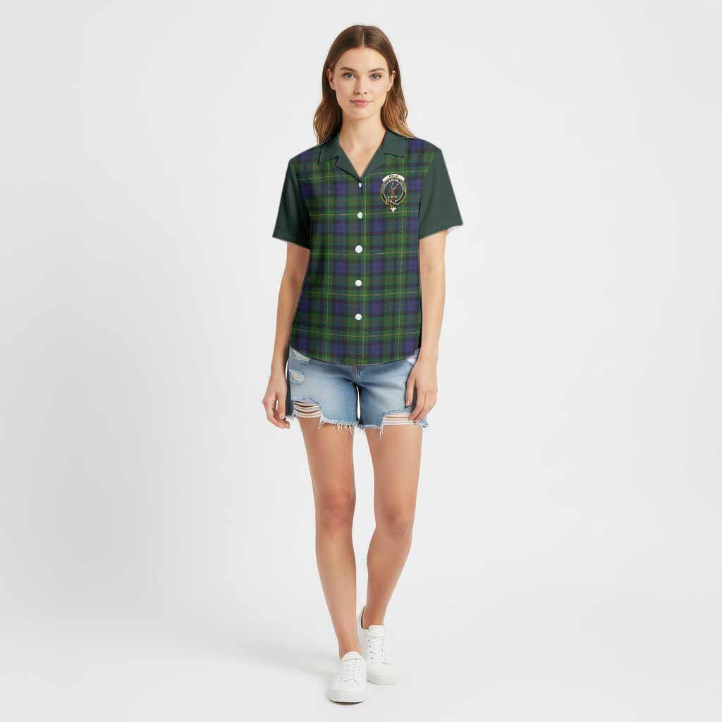 Rollo Tartan Accent Cotton Hawaiian Shirt with Family Crest
