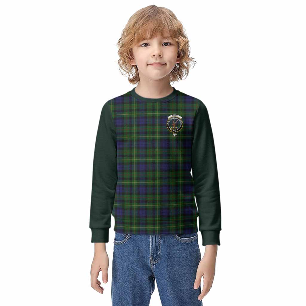 Rollo Tartan Accent Kid Knitted Sweatshirt with Family Crest