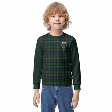 Rollo Tartan Accent Kid Knitted Sweatshirt with Family Crest