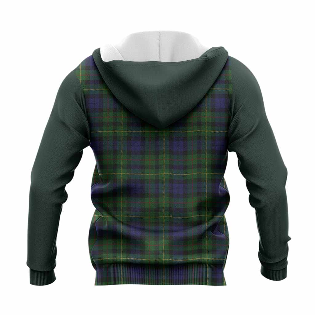 Rollo Tartan Accent Knitted Hoodie with Family Crest