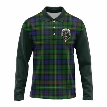 Rollo Tartan Accent Long Sleeve Polo Shirt with Family Crest