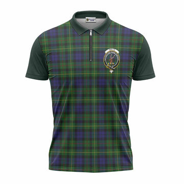 Rollo Tartan Accent Zipper Polo Shirt with Family Crest