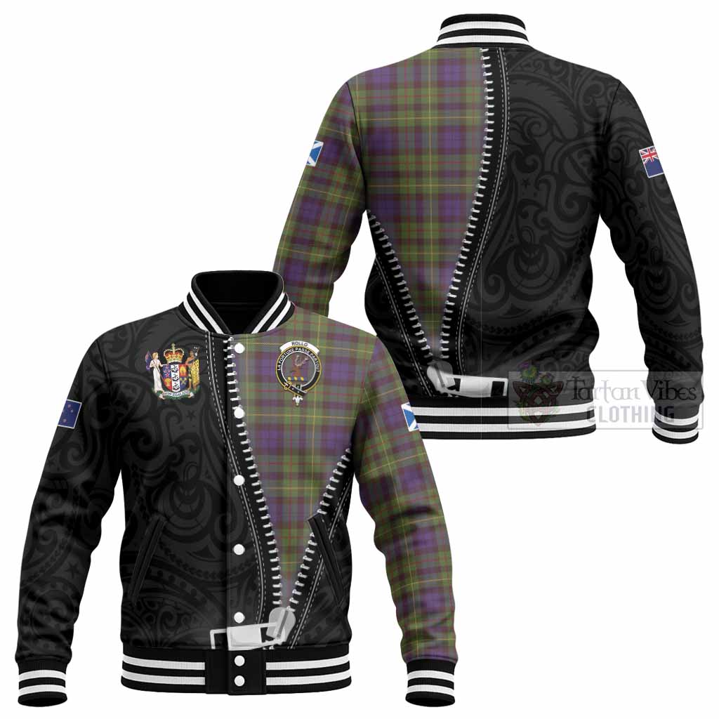Rollo Tartan Baseball Jacket New Zealand Pattern Unique Zipper Stylized