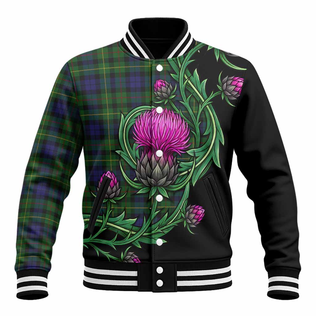 Rollo Tartan Baseball Jacket Resilient Scottish Thistle Unisex - Tartan Vibes Clothing