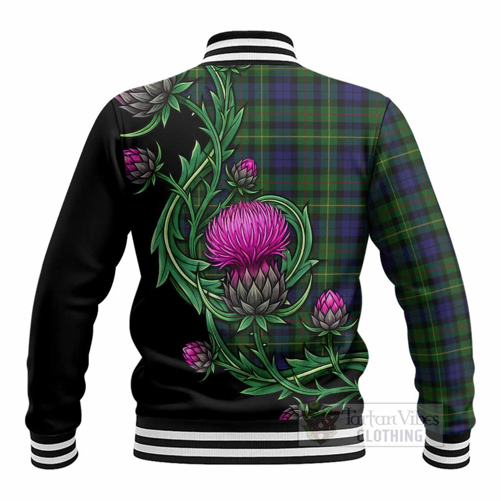 Rollo Tartan Baseball Jacket Resilient Scottish Thistle - Tartan Vibes Clothing