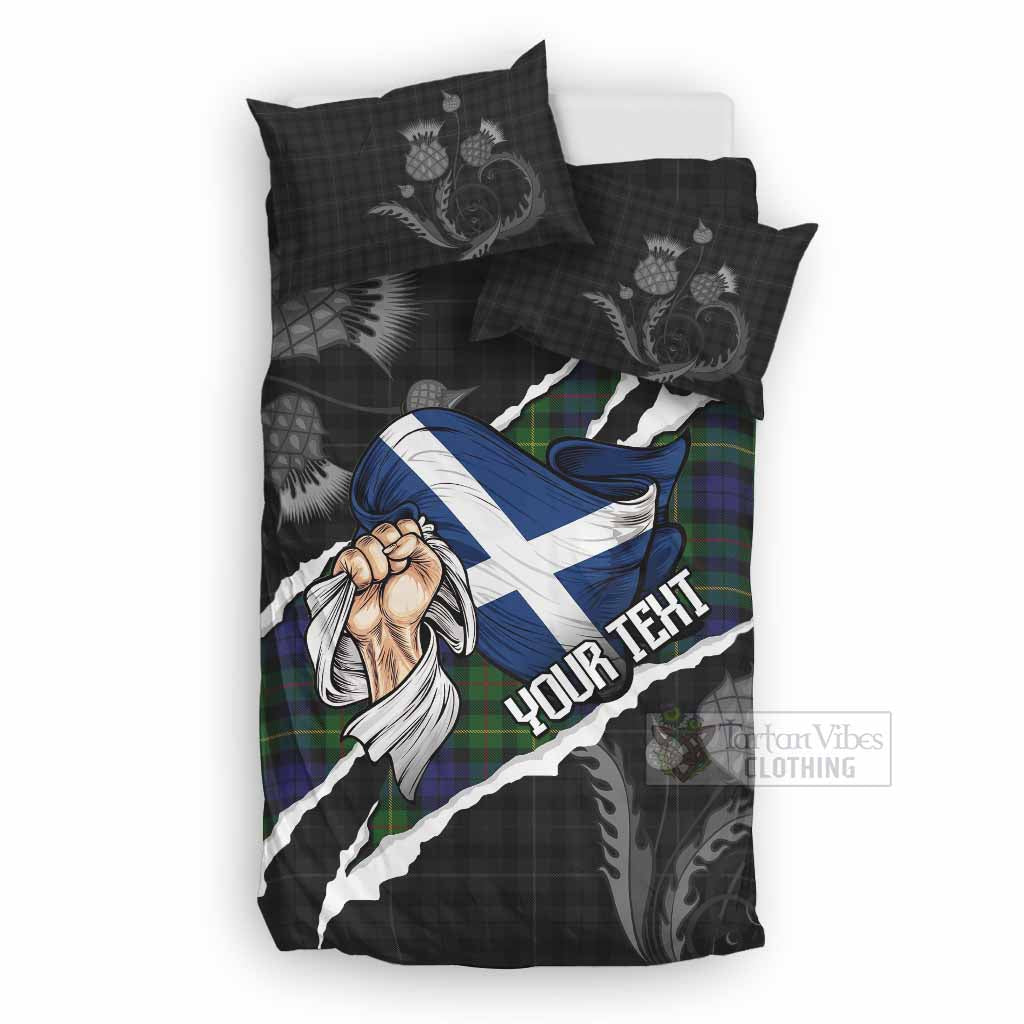 Rollo Tartan Bedding Set Hands with Scotland National Flags UK Bedding Set UK Double 79*79 inch - Tartan Vibes Clothing