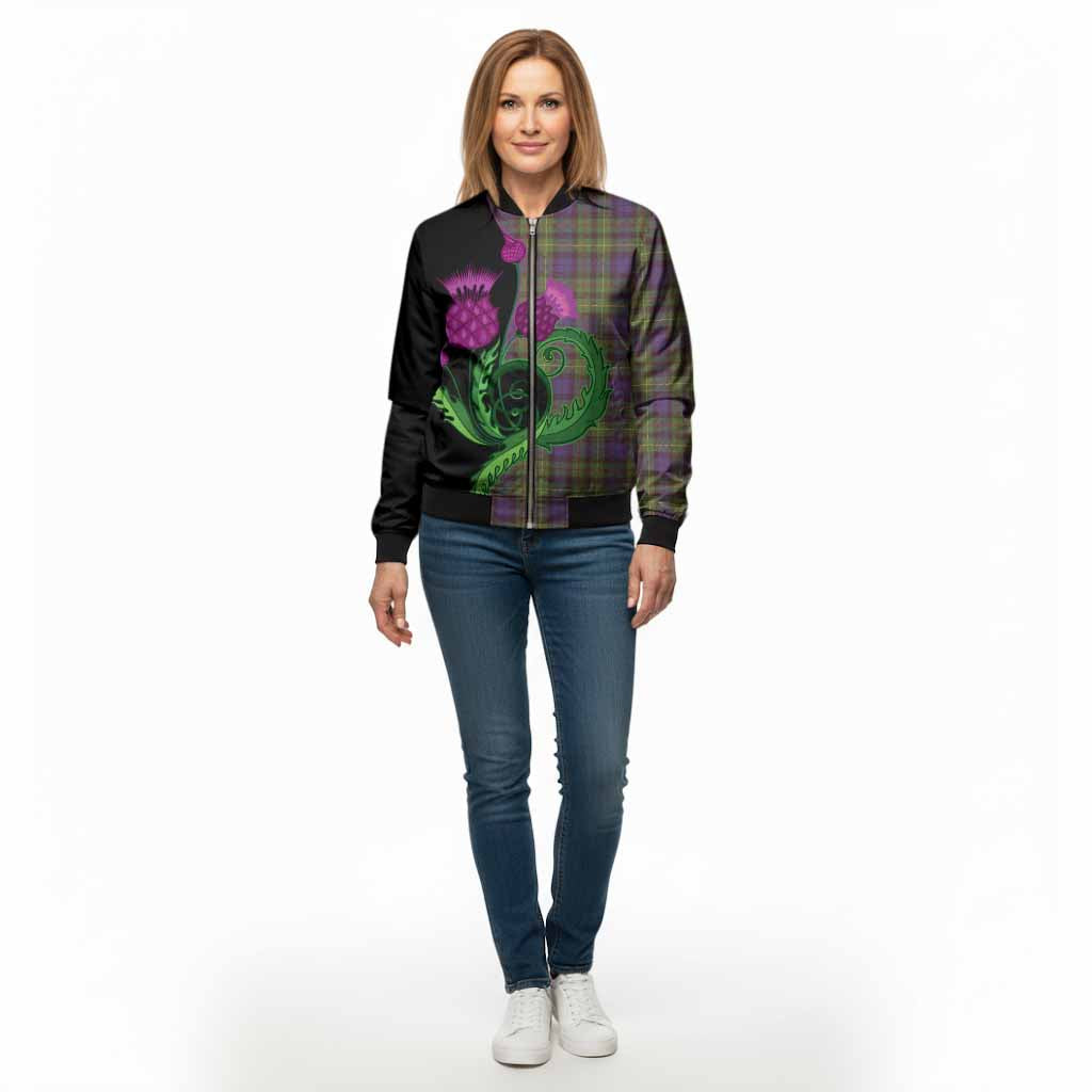 Rollo Tartan Bomber Jacket Traditional Scottish Thistle