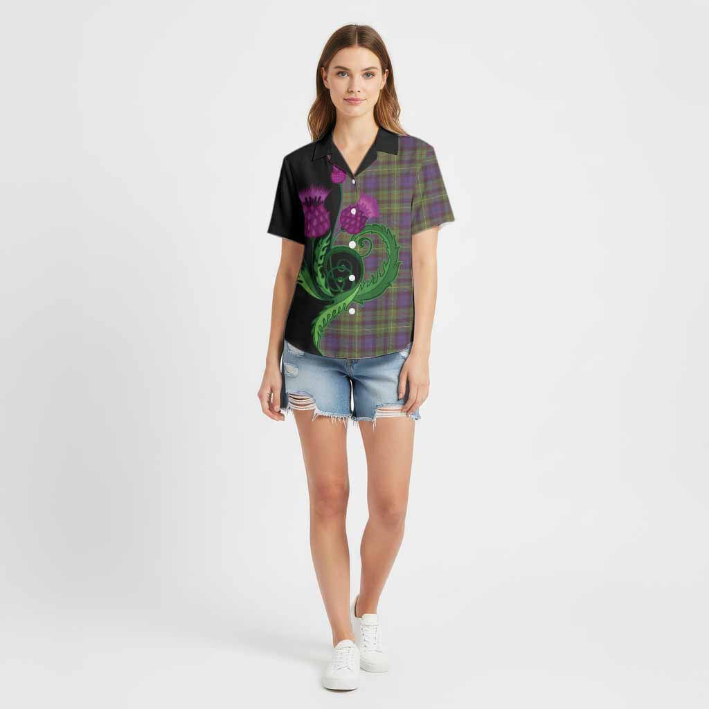 Rollo Tartan Cotton Hawaiian Shirt Traditional Scottish Thistle