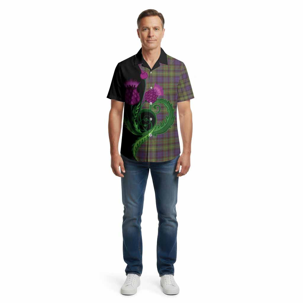 Rollo Tartan Cotton Hawaiian Shirt Traditional Scottish Thistle