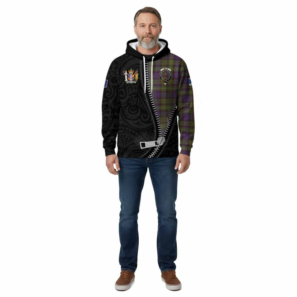 Rollo Tartan Cotton Hoodie New Zealand Pattern Unique Zipper Stylized