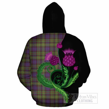 Rollo Tartan Cotton Hoodie Traditional Scottish Thistle
