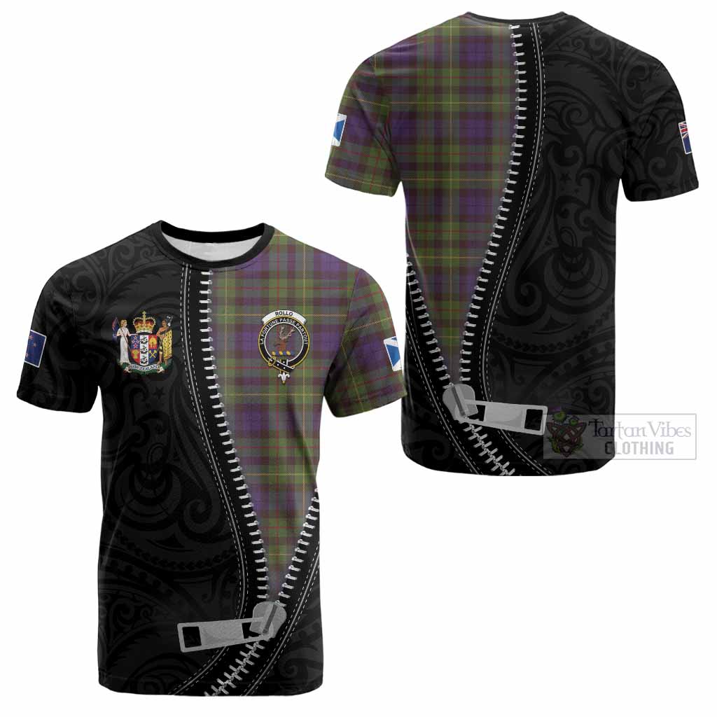 Rollo Tartan Cotton T-shirt New Zealand Pattern Unique Zipper Stylized