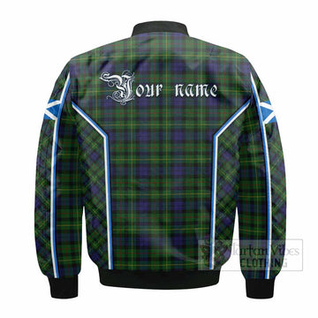 Rollo Tartan Crest Bomber Jacket Scotland Coat of Arm Flag Style