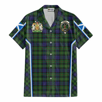 Rollo Tartan Crest Cotton Hawaiian Shirt Scotland Coat of Arm Flag Style - Tartan Vibes Clothing