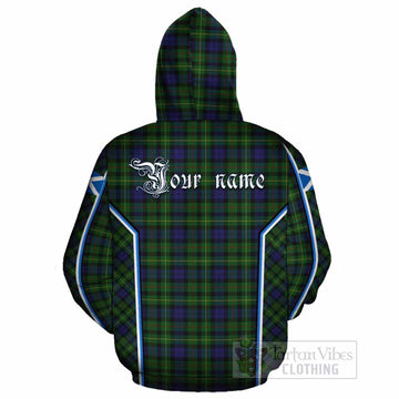Rollo Tartan Crest Cotton Hoodie Scotland Coat of Arm Flag Style