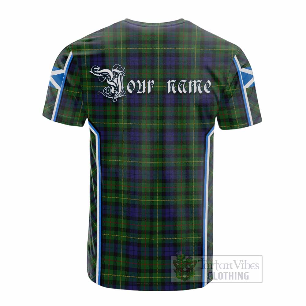 Rollo Tartan Crest Cotton T-shirt Scotland Coat of Arm Flag Style - Tartan Vibes Clothing