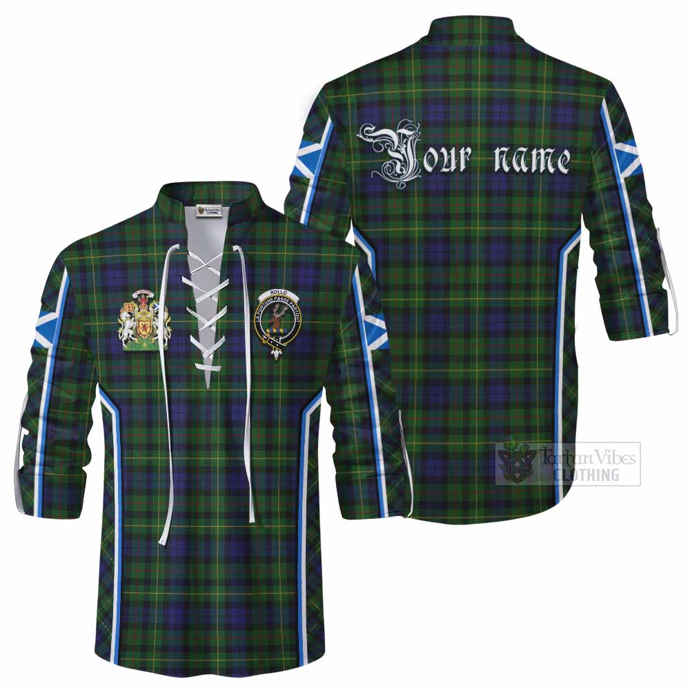 Rollo Tartan Crest Ghillie Kilt Shirt Scotland Coat of Arm Flag Style - Tartan Vibes Clothing