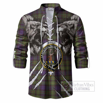 Rollo Tartan Crest Ghillie Shirt Ferocious Lion Style