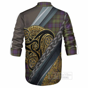 Rollo Tartan Crest Ghillie Shirt Scottish Triskele Celtic