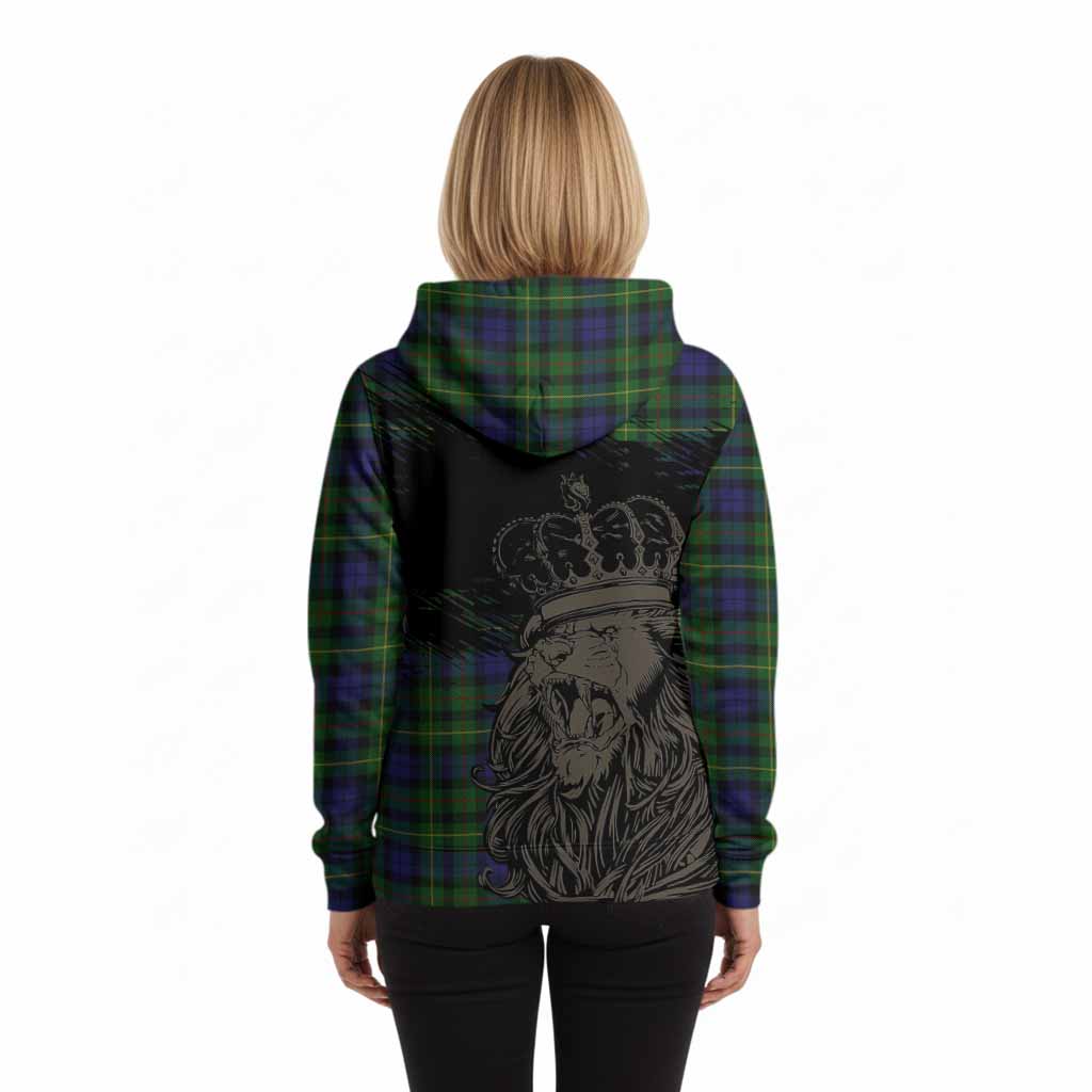 Rollo Tartan Crest Hoodie Crowned Lion Heritage Style