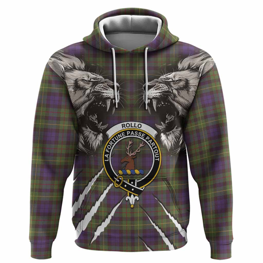 Rollo Tartan Crest Hoodie Ferocious Lion Style