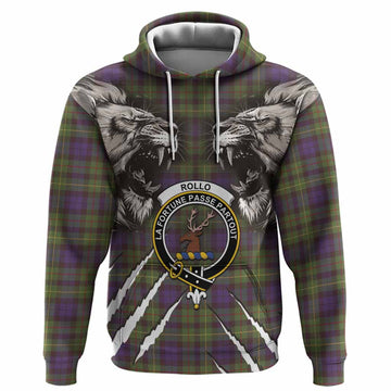Rollo Tartan Crest Hoodie Ferocious Lion Style