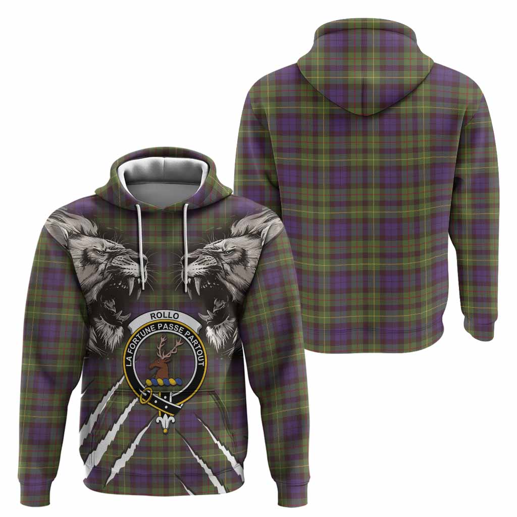 Rollo Tartan Crest Hoodie Ferocious Lion Style