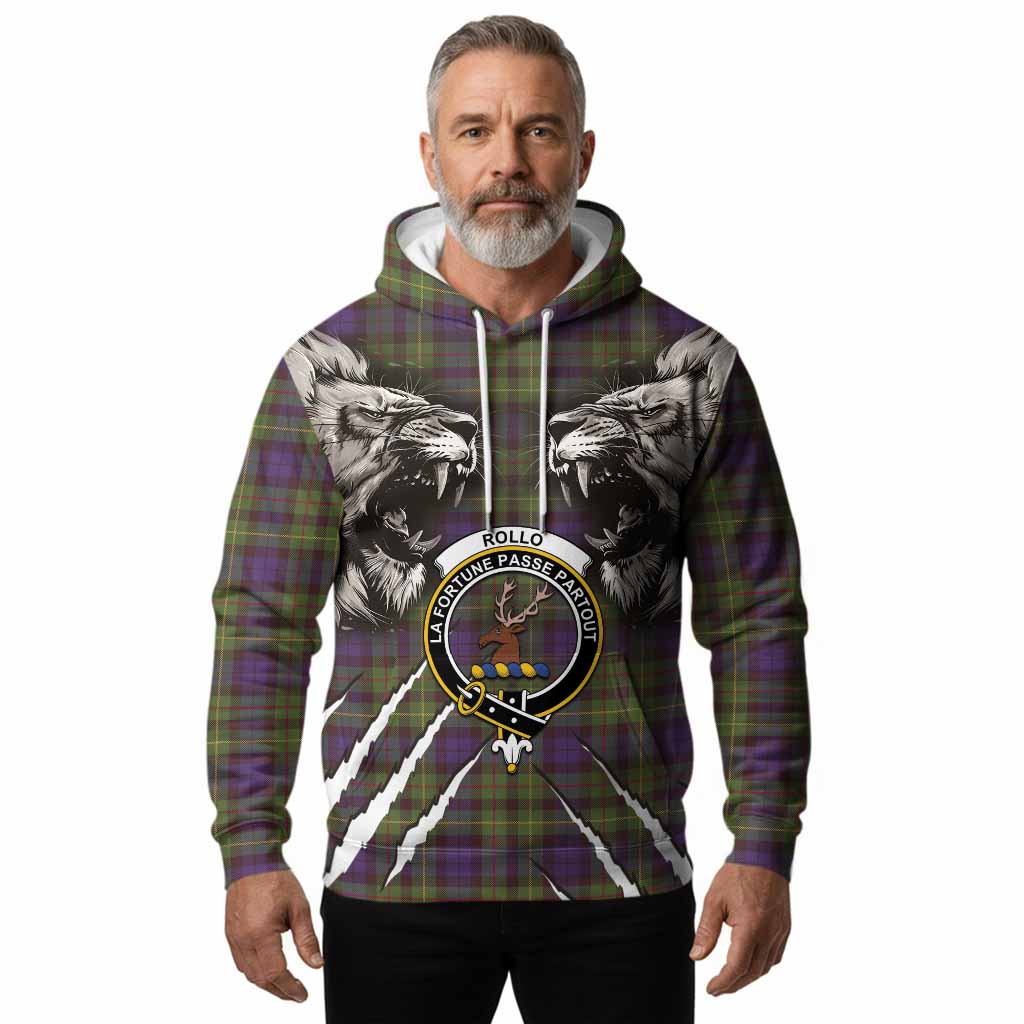 Rollo Tartan Crest Hoodie Ferocious Lion Style