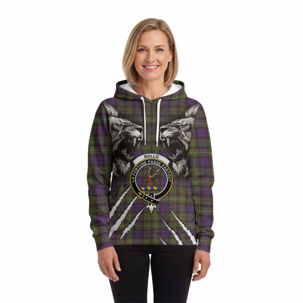Rollo Tartan Crest Hoodie Ferocious Lion Style