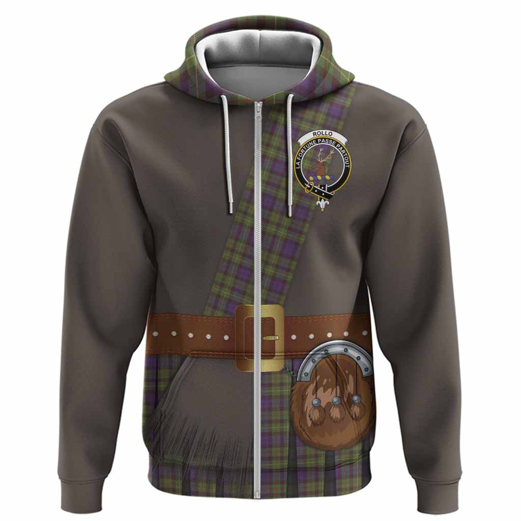 Rollo Tartan Crest Hoodie Kilt Costume Style