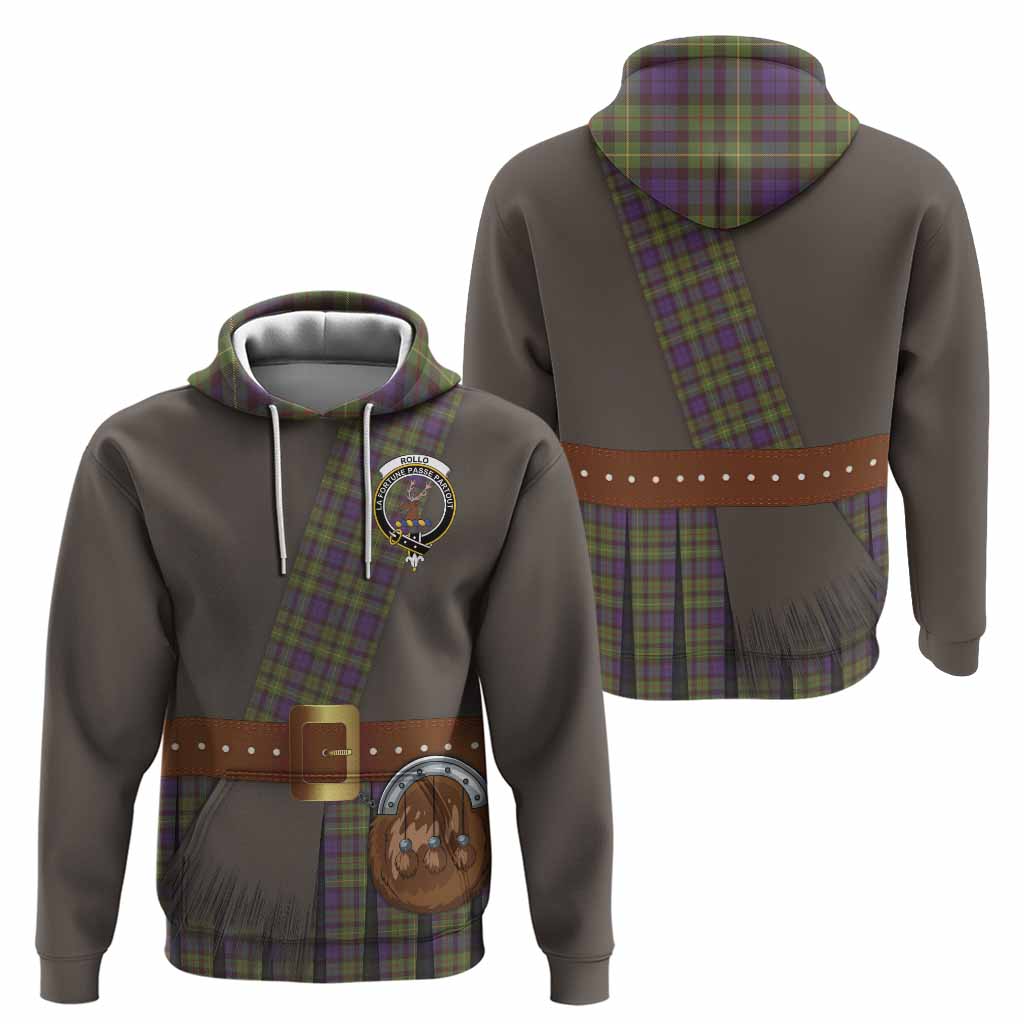 Rollo Tartan Crest Hoodie Kilt Costume Style