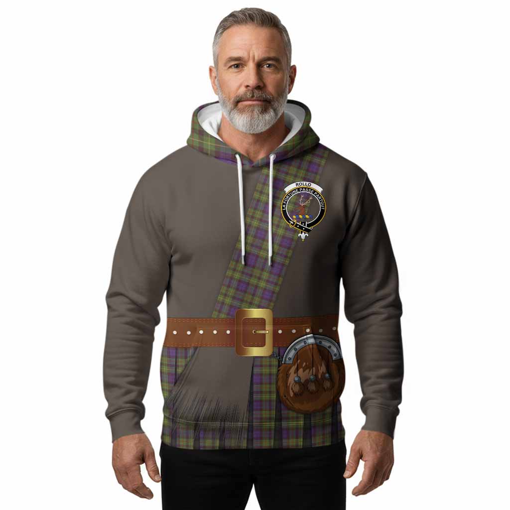 Rollo Tartan Crest Hoodie Kilt Costume Style