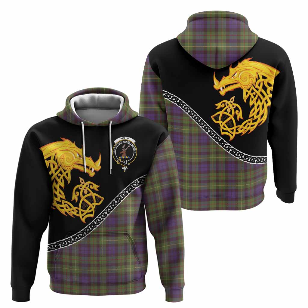 Rollo Tartan Crest Hoodie Legendary Dragon Knot Half Style