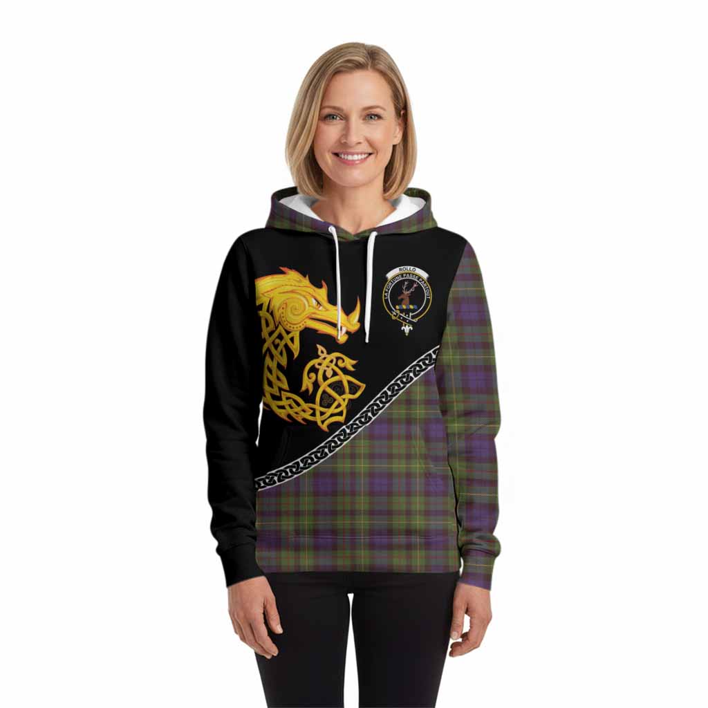 Rollo Tartan Crest Hoodie Legendary Dragon Knot Half Style