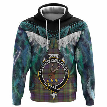 Rollo Tartan Crest Hoodie New Zealand Maori Korowai Cloak