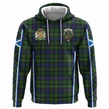 Rollo Tartan Crest Hoodie Scotland Coat of Arm Flag Style