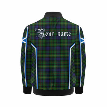 Rollo Tartan Crest Kid Bomber Jacket Scotland Coat of Arm Flag Style