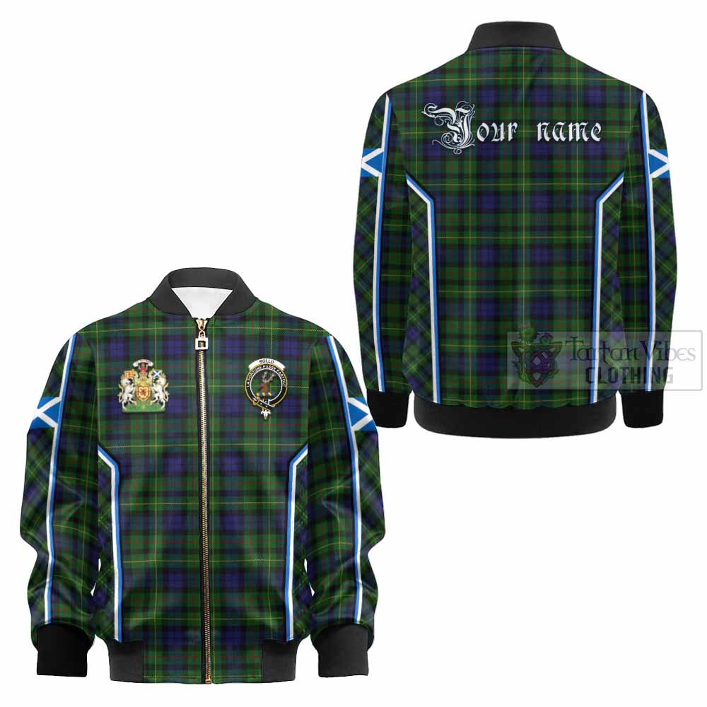 Rollo Tartan Crest Kid Bomber Jacket Scotland Coat of Arm Flag Style - Tartan Vibes Clothing