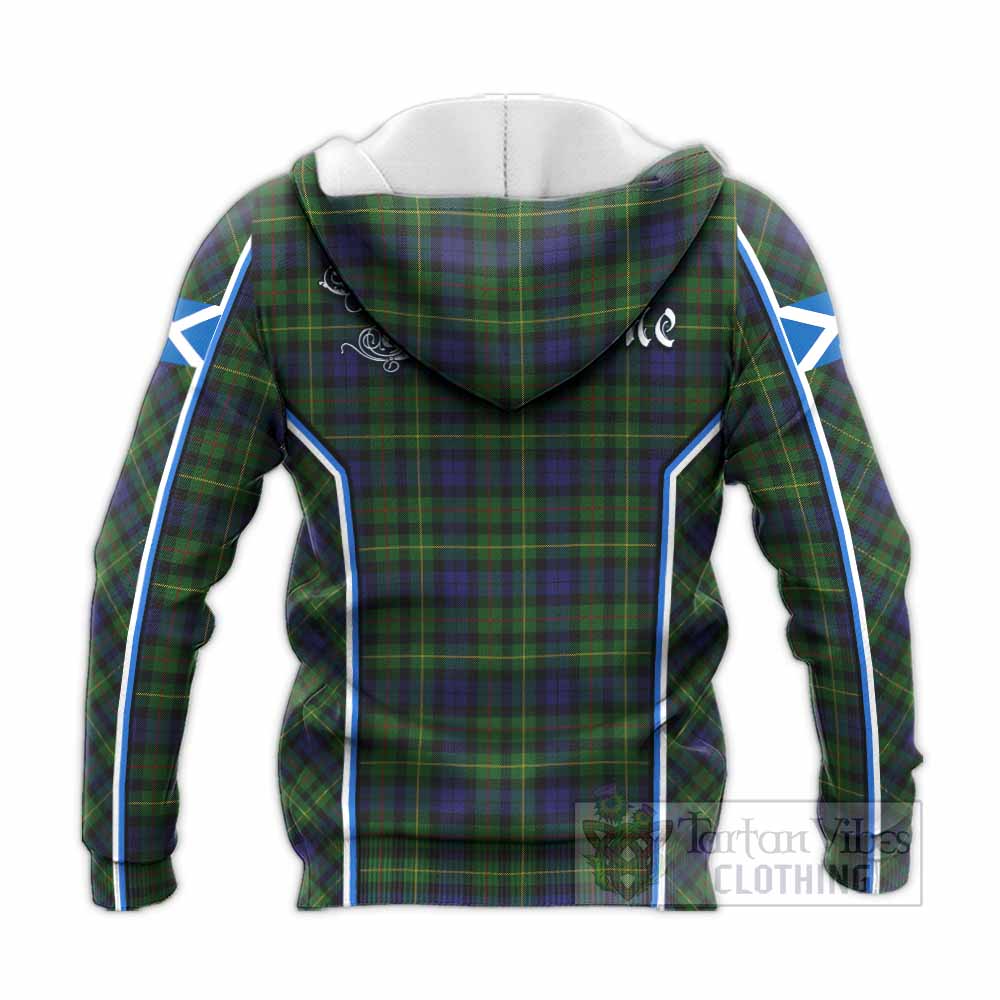 Rollo Tartan Crest Knitted Hoodie Scotland Coat of Arm Flag Style - Tartan Vibes Clothing