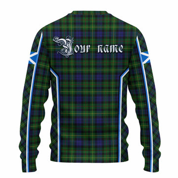 Rollo Tartan Crest Knitted Sweater Scotland Coat of Arm Flag Style